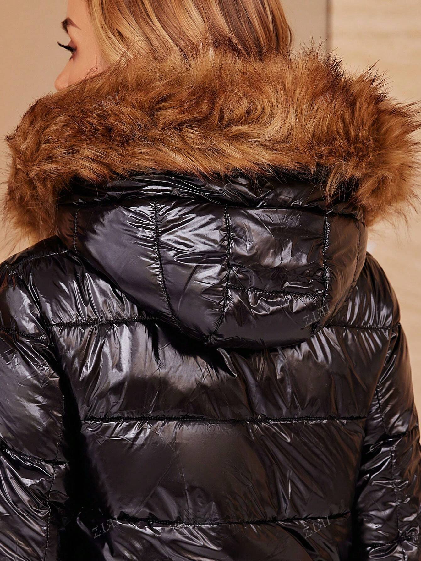 Yoinko-Shiny Puffer Jacke