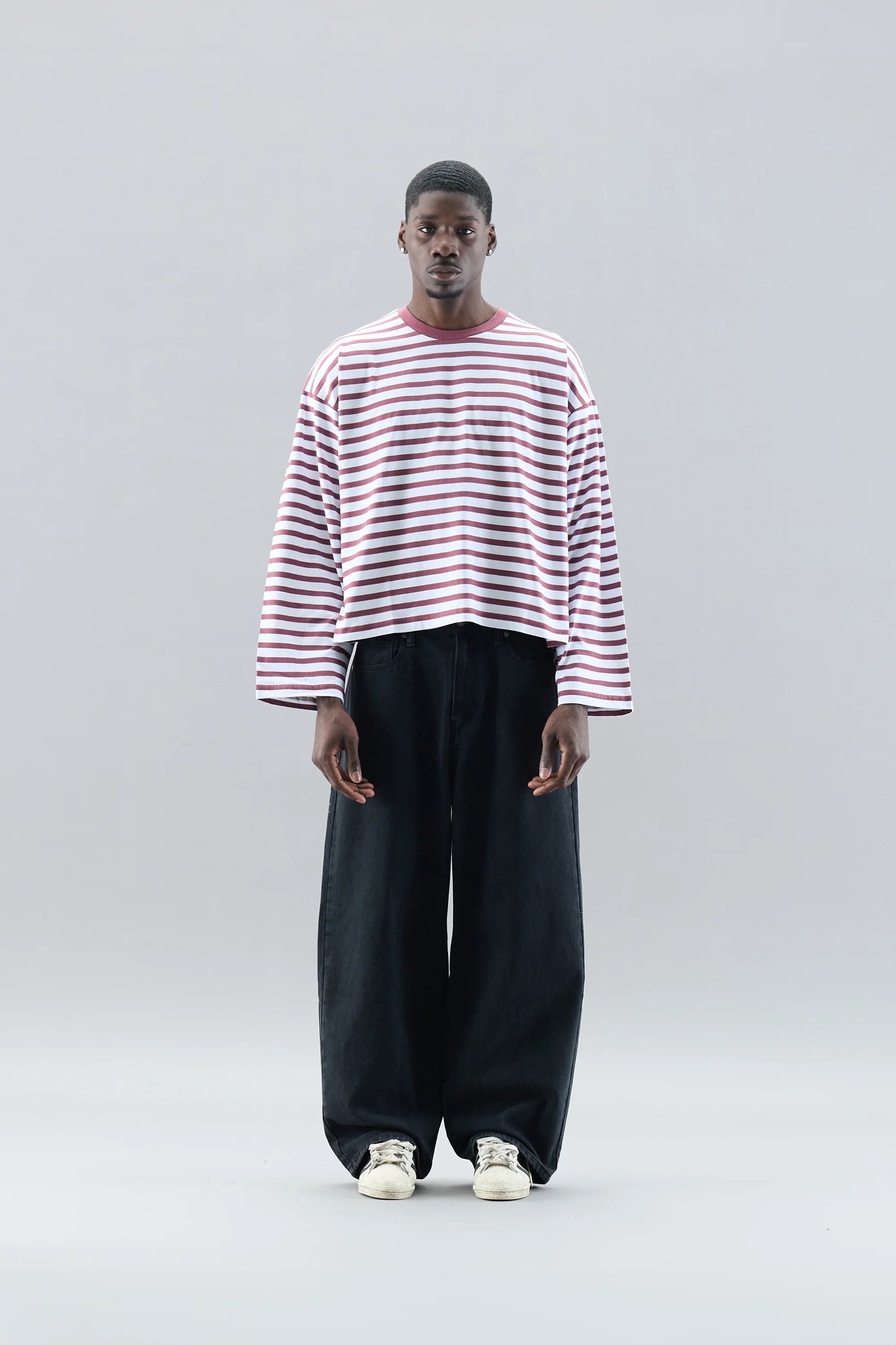 Yoinko-Gestreiftes Langarm Shirt