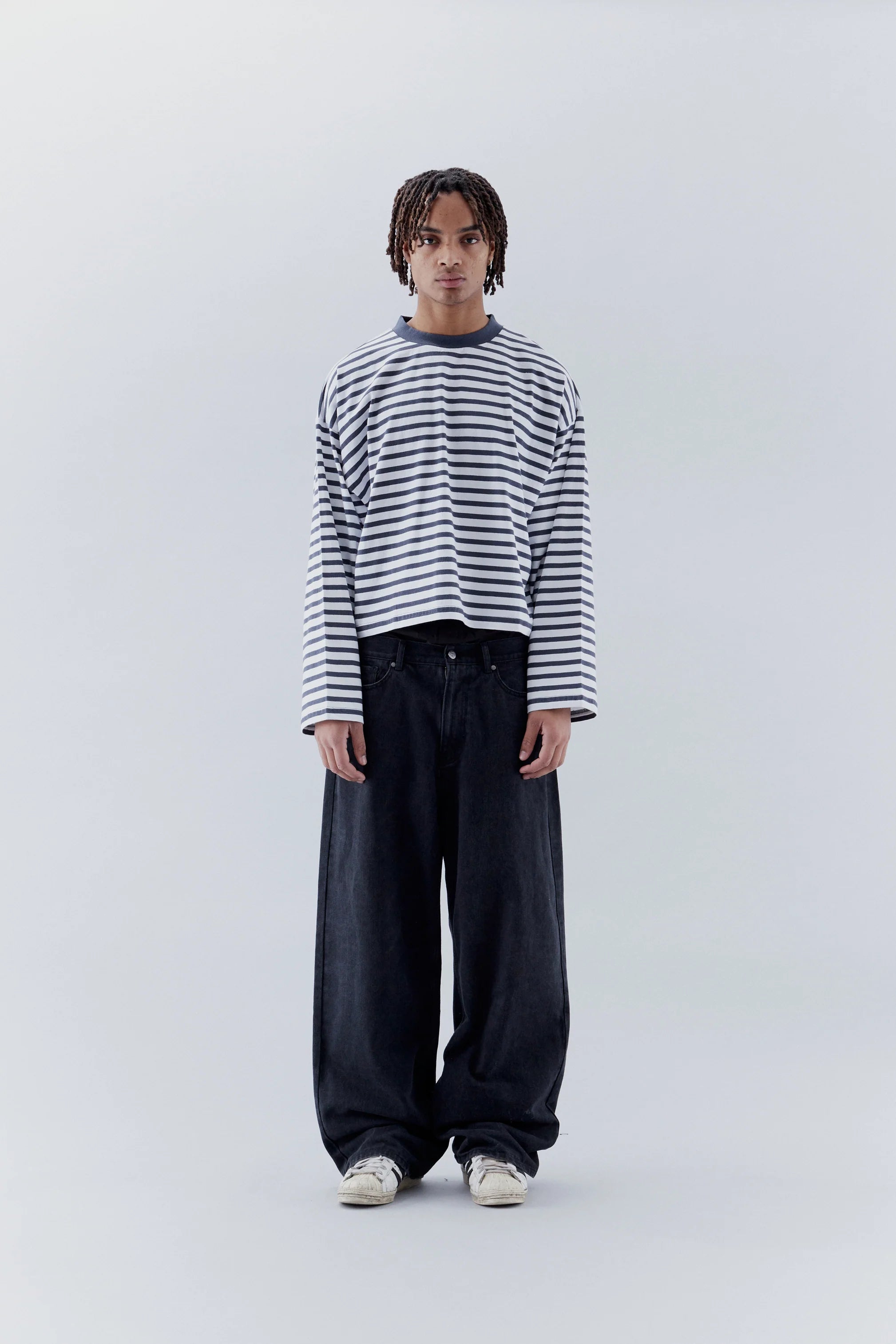 Yoinko-Gestreiftes Langarm Shirt