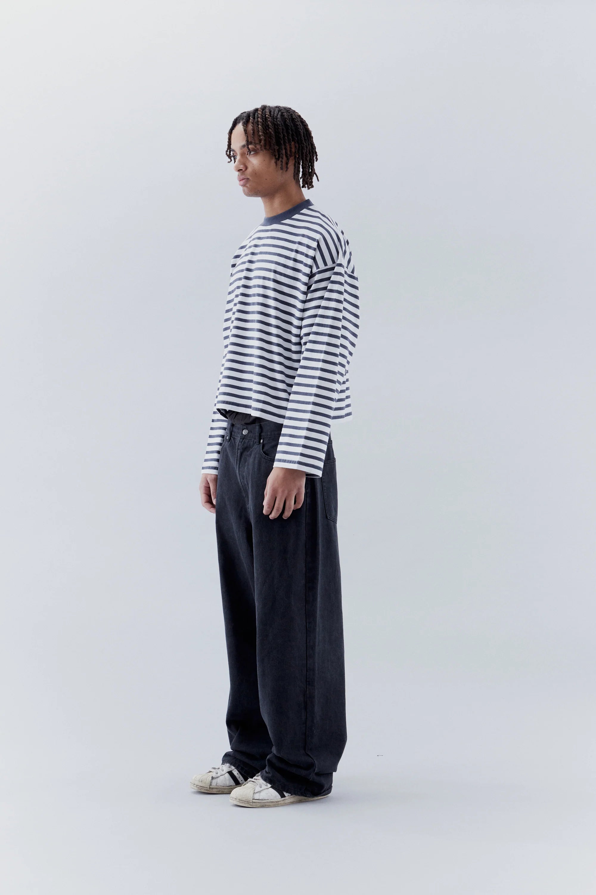 Yoinko-Gestreiftes Langarm Shirt