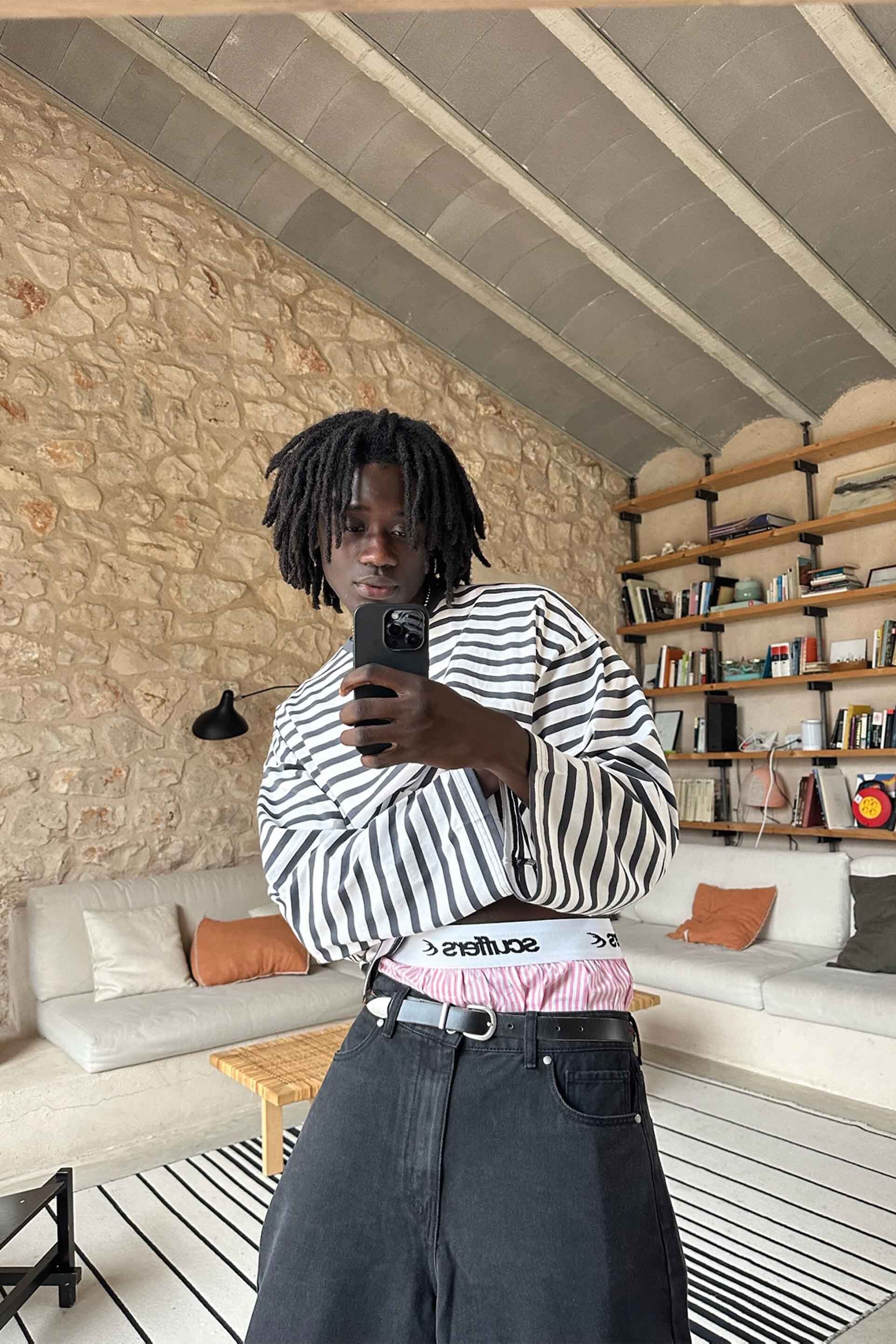 Yoinko-Gestreiftes Langarm Shirt