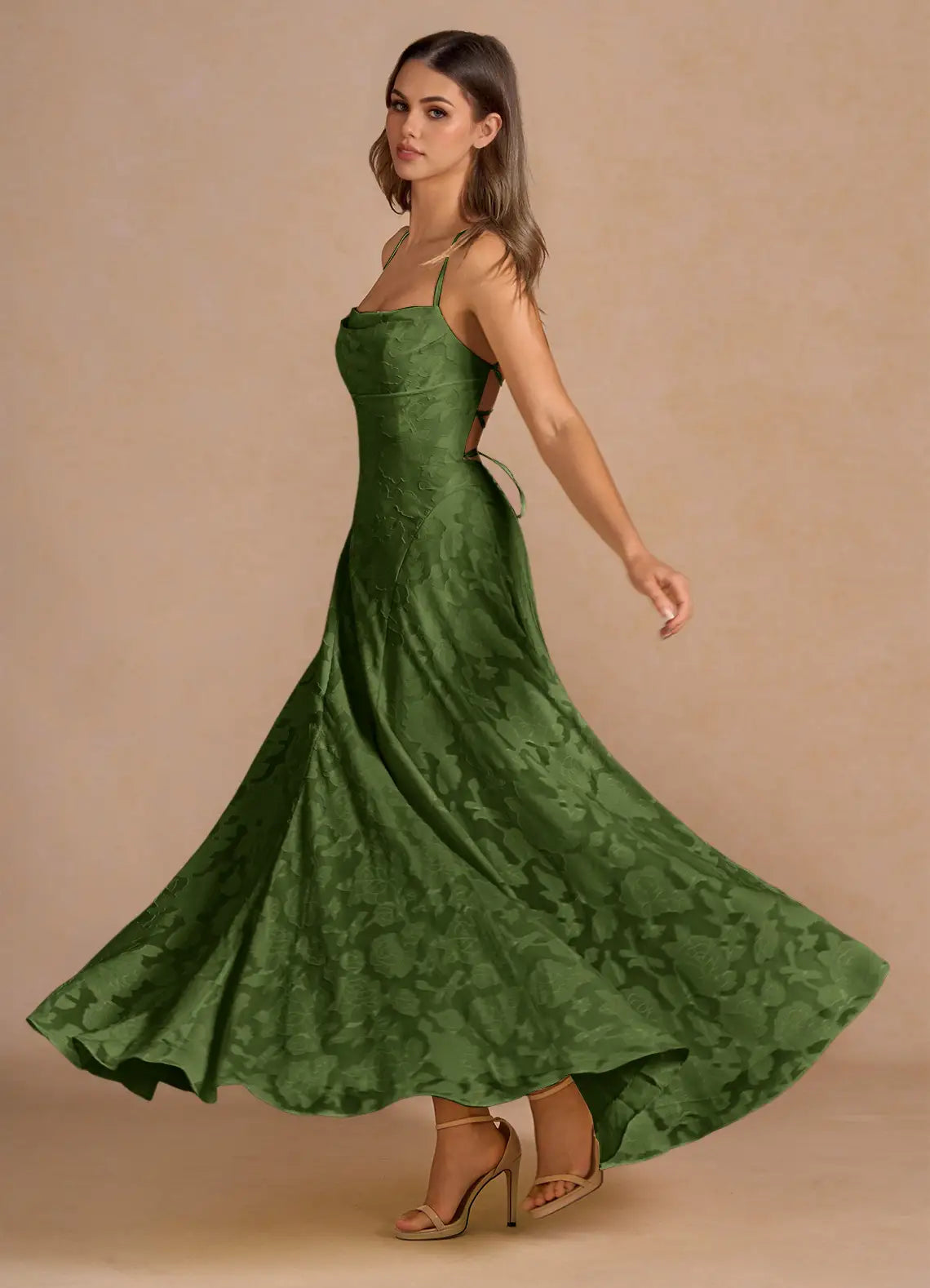 Yoinko - Kleid Irelia Olivgrün