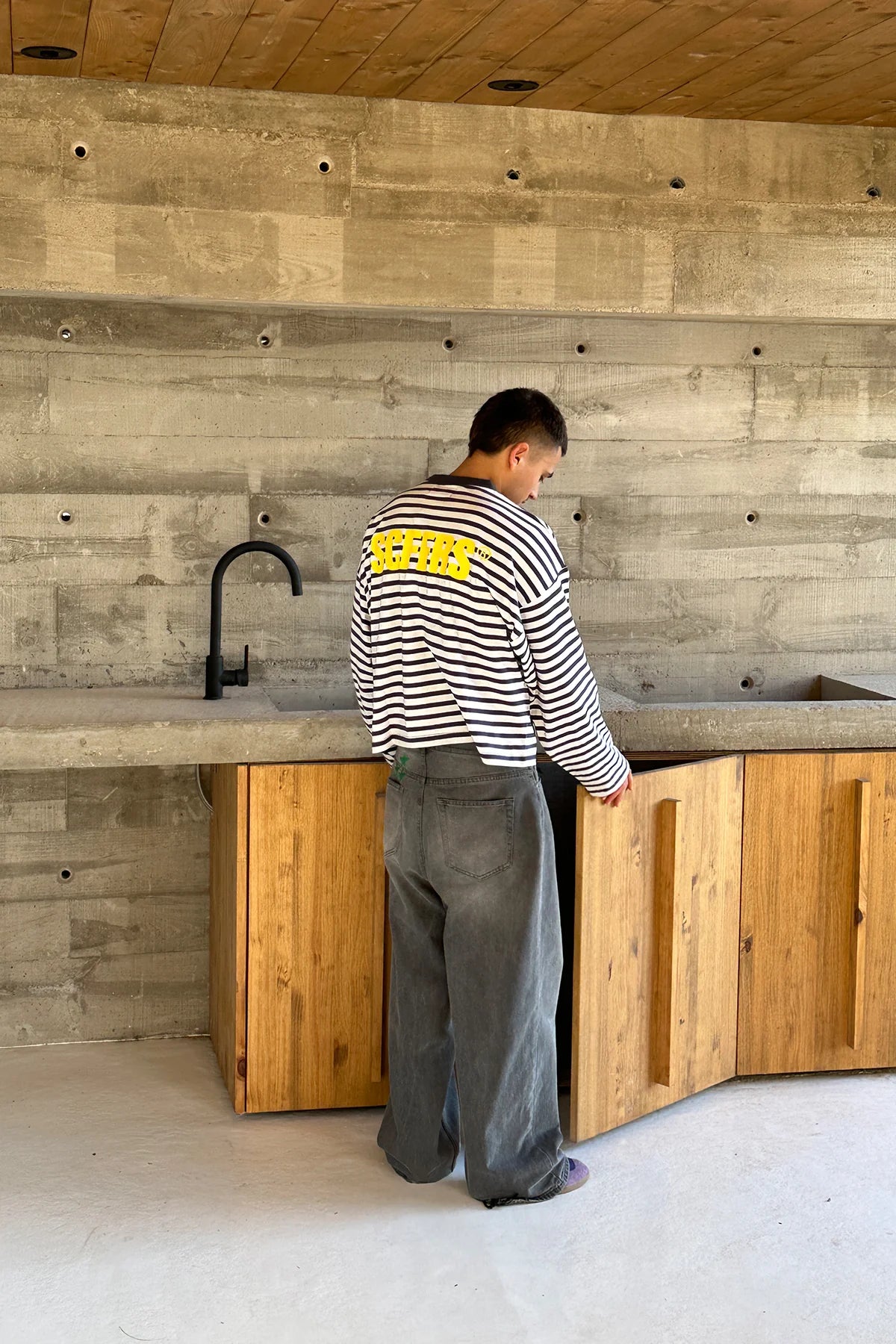 Yoinko-Gestreiftes Langarm Shirt