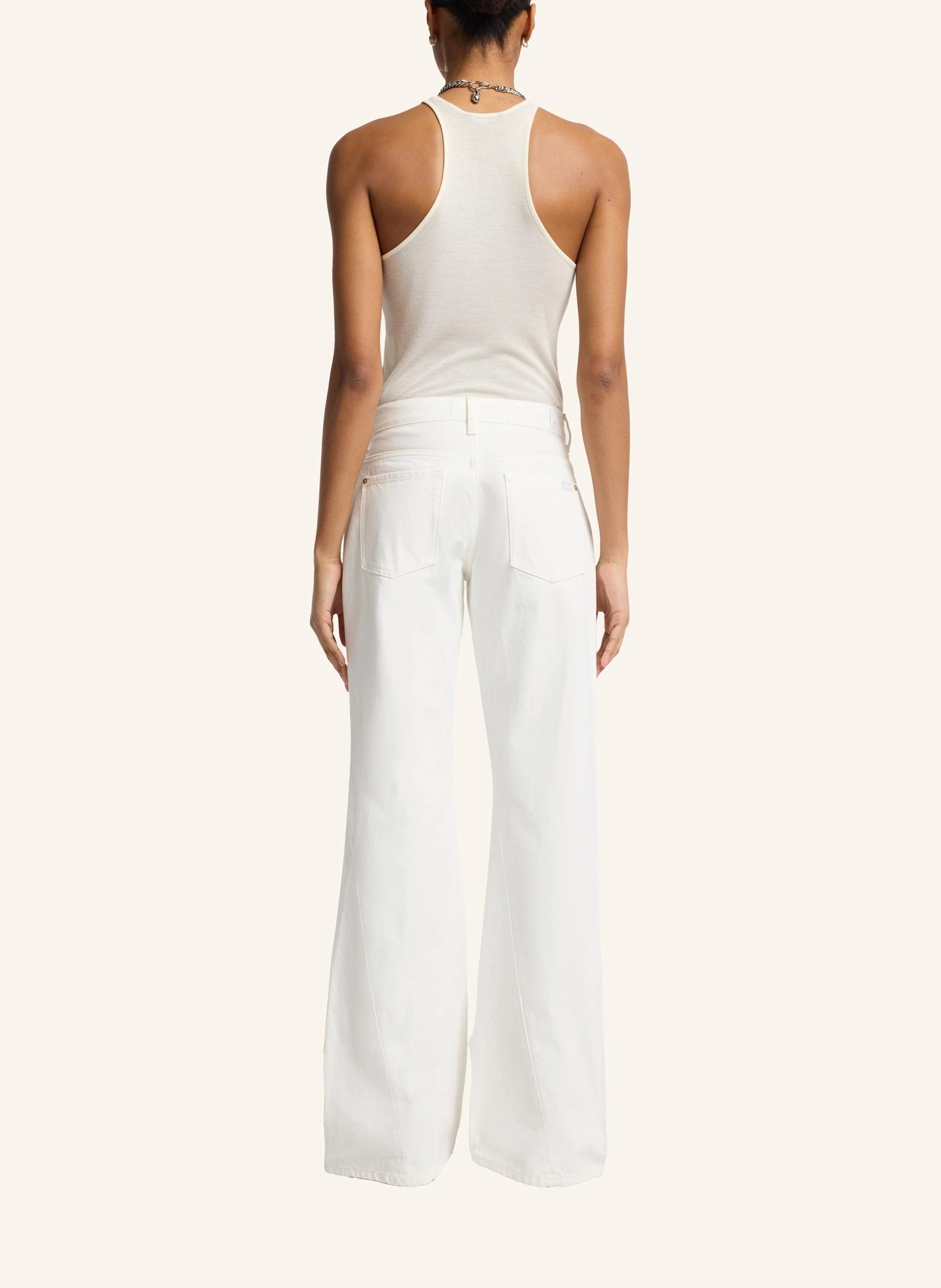 Yoinko-Weiße Baggy Jeans