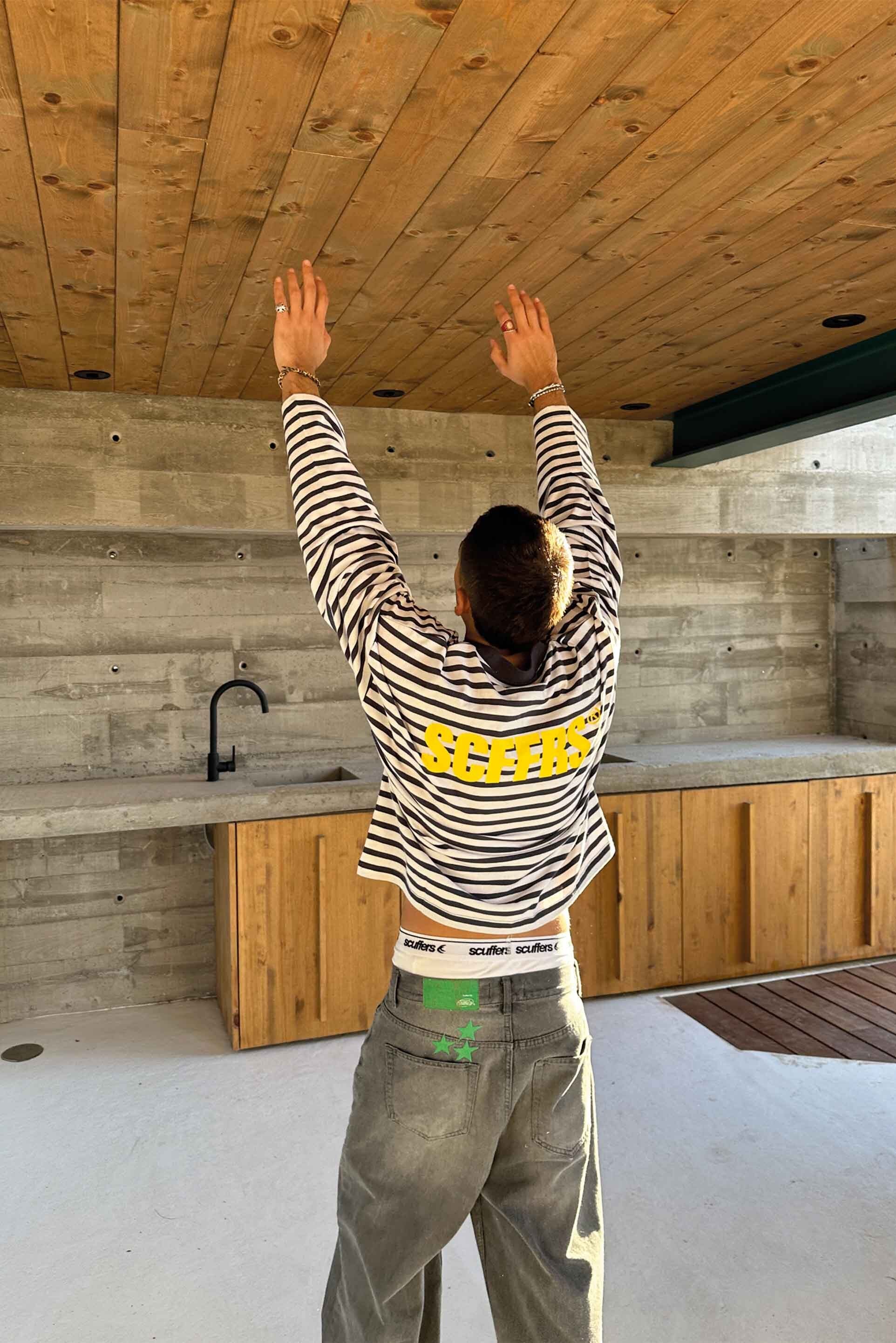 Yoinko-Gestreiftes Langarm Shirt