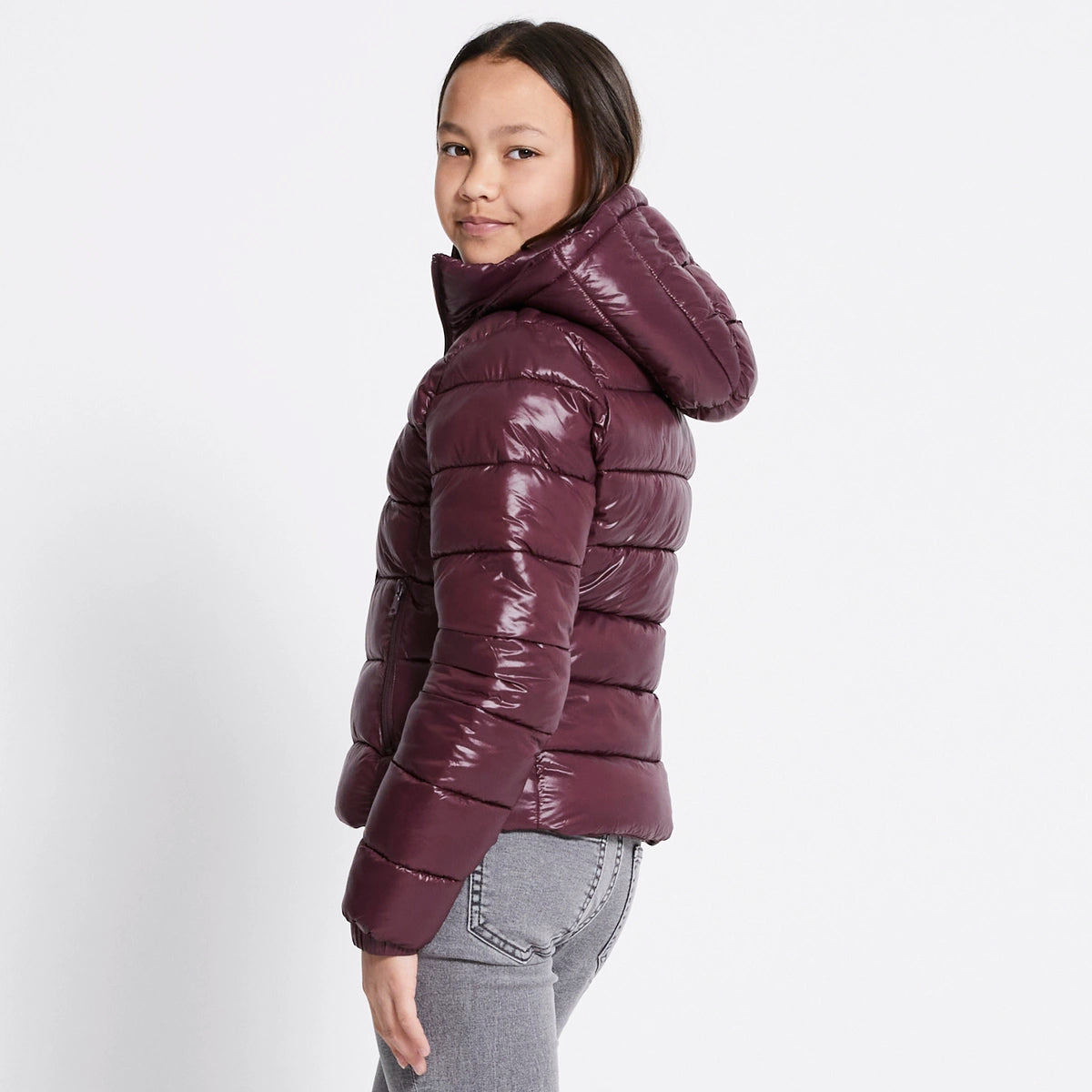 Yoinko - Weinrote Puffer Jacke