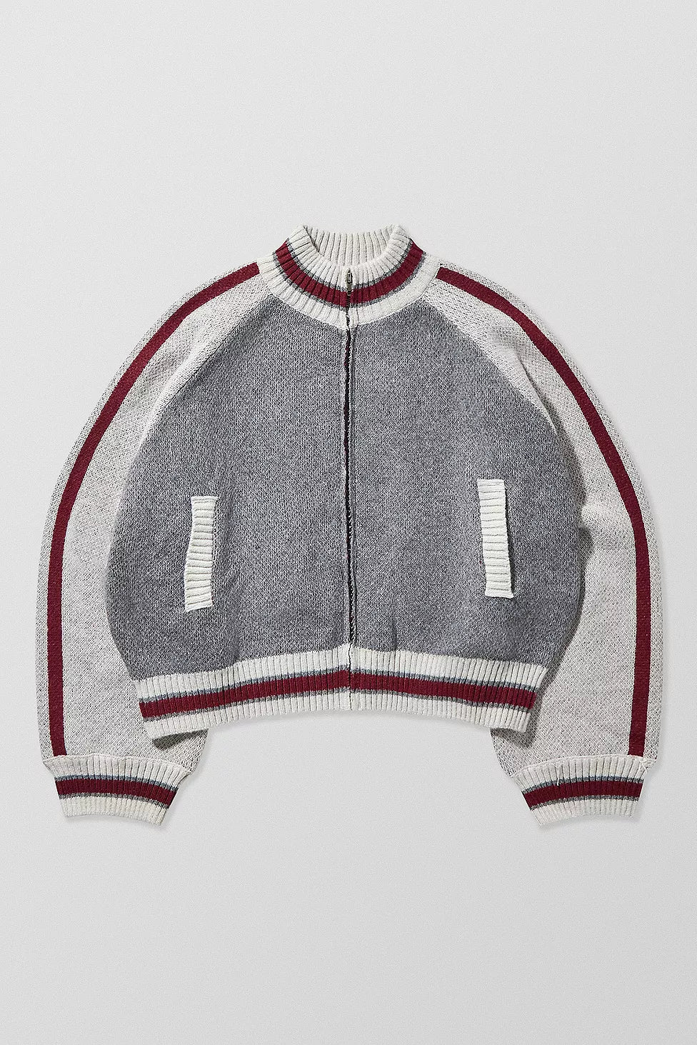 Yoinko - Graue Team 85 Strickbomberjacke