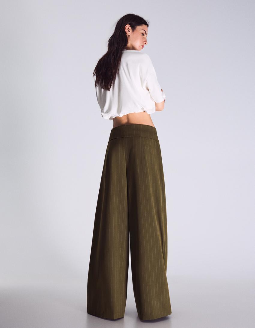 Yoinko - Hose mit Bundfalten und Umschlag