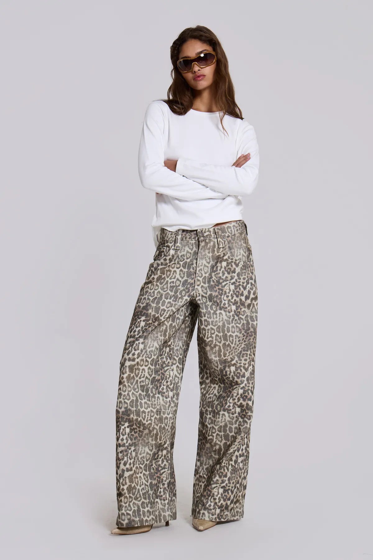 Yoinko - Leopard Fade Colossus Jeans